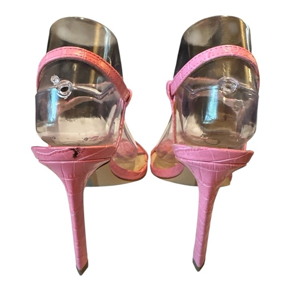 Steve Madden Doran Heel Pink Croc‑Embossed Size 7.5 M - Picture 6 of 7